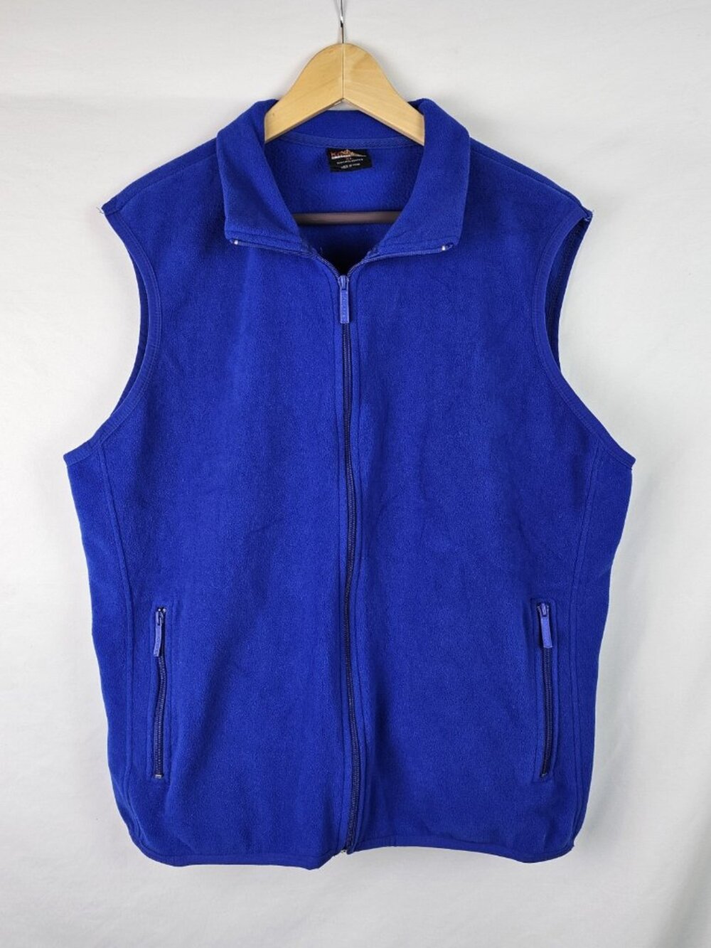 Knocker Activewear Men's Vest Size XL Blue Fleece Sweatshirt Sleeveless Jacket